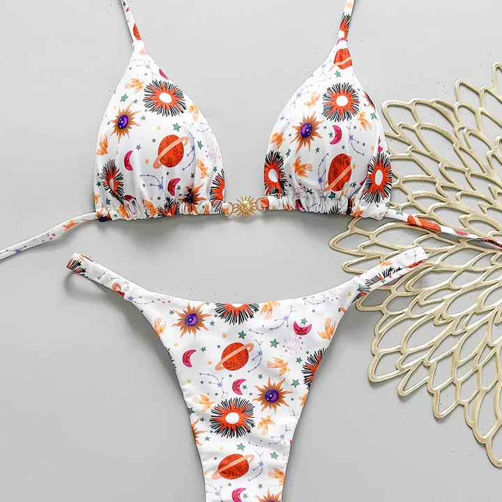 Bikini à motif cosmique