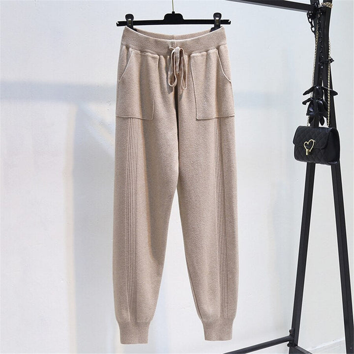 Pantalon ample en maille à bas resserré