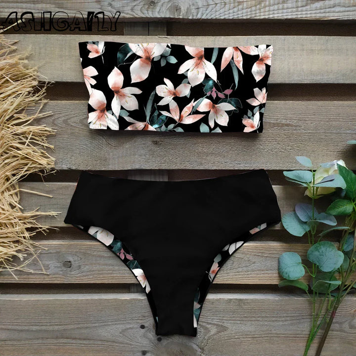 Maillot de bain 2 pièces sans bretelles