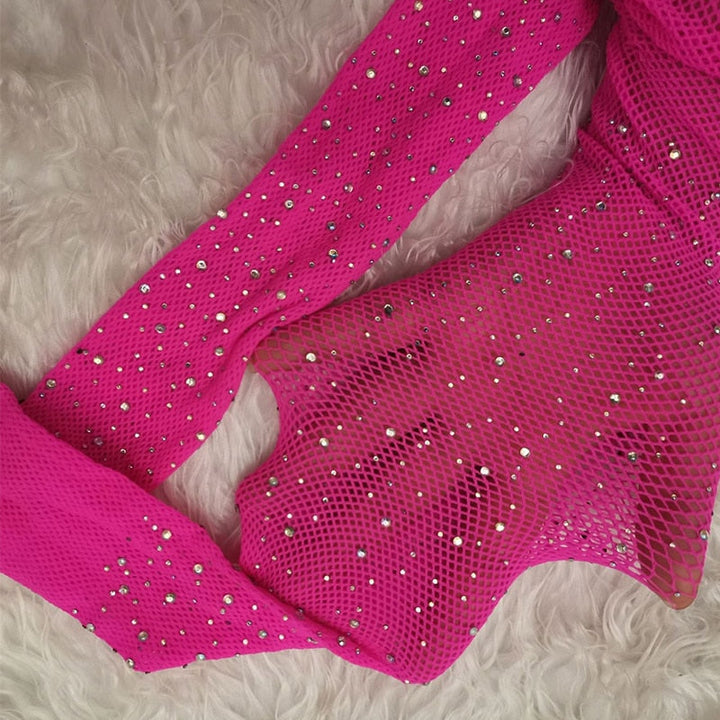Collants résille à cristaux