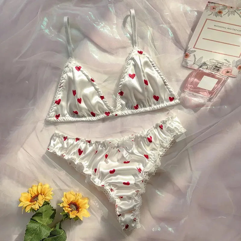 Ensemble de lingerie en satin 2 pièces