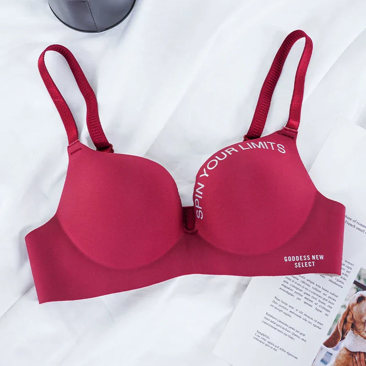 Soutien-gorge push-up sans armatures à inscription