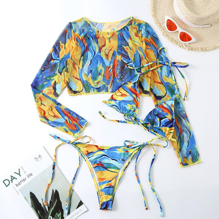 Bikini à top en résille