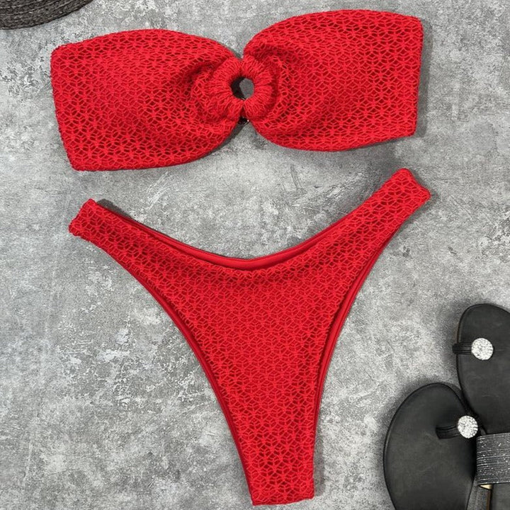 Maillot de bain 2 pièces sans bretelles