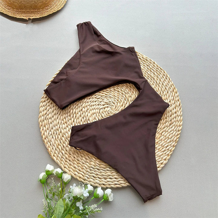 Maillot de bain à boucle décorative
