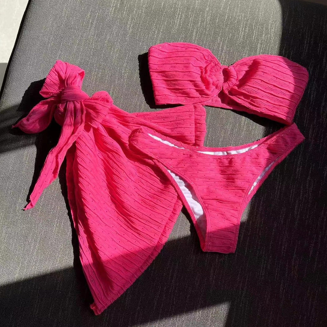 Ensemble de plage, maillot et jupe
