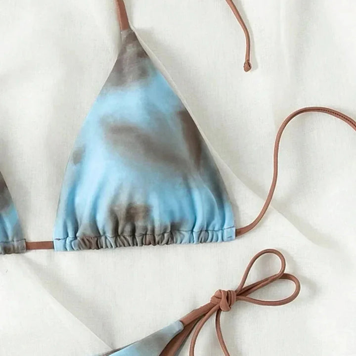 Bikini triangle tie-dye