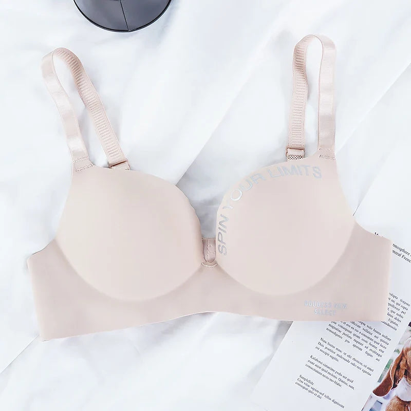 Soutien-gorge push-up sans armatures à inscription