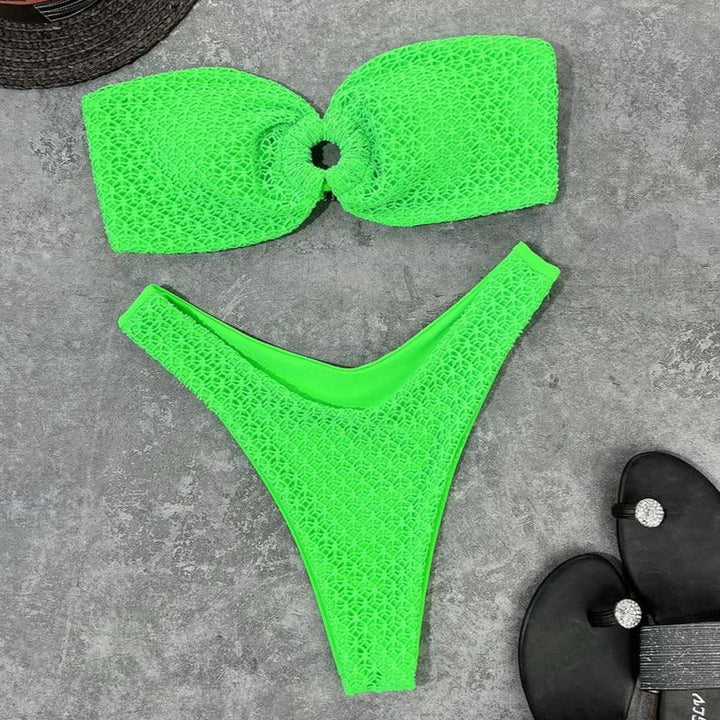 Maillot de bain 2 pièces sans bretelles