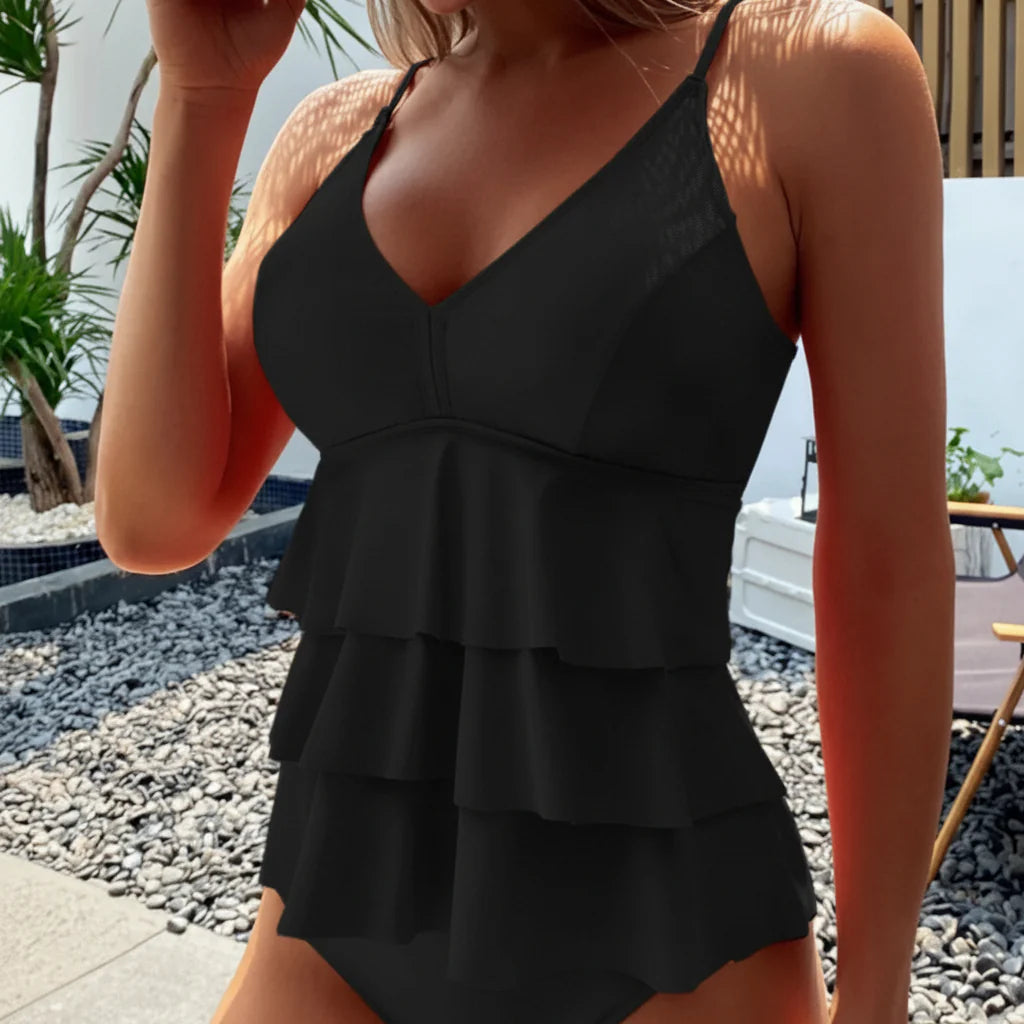 Maillot de bain une pièce à volants