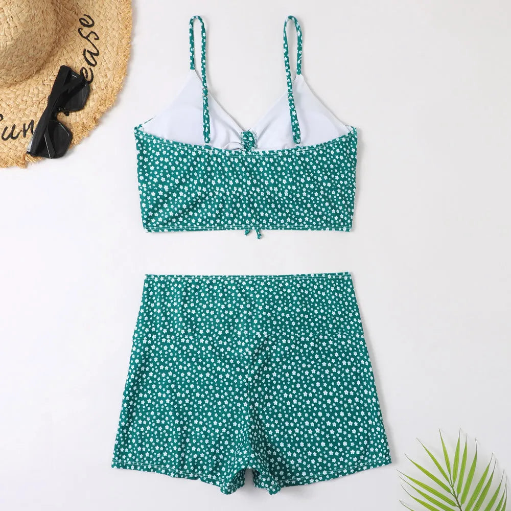 Maillot de bain avec short taille haute
