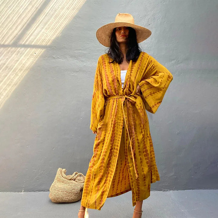 Kimono de plage tie-dye
