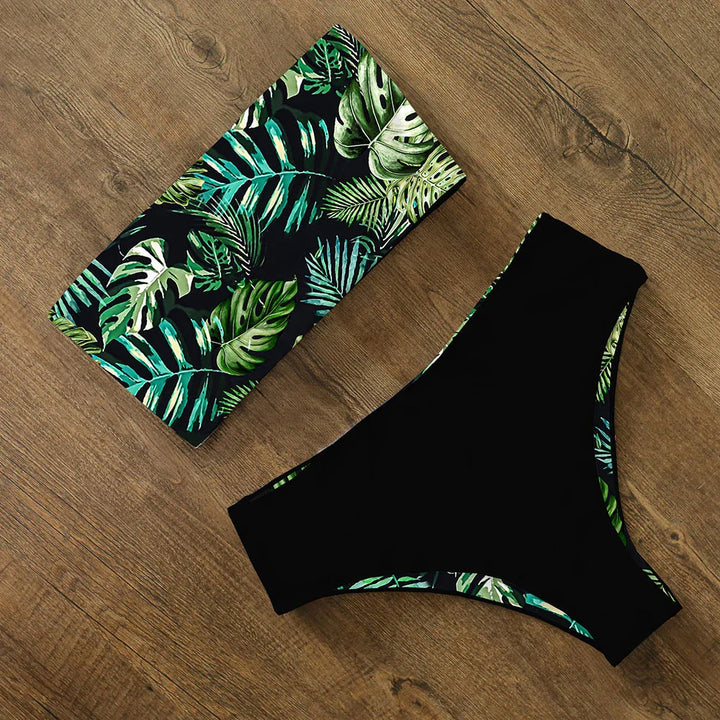 Maillot de bain 2 pièces sans bretelles