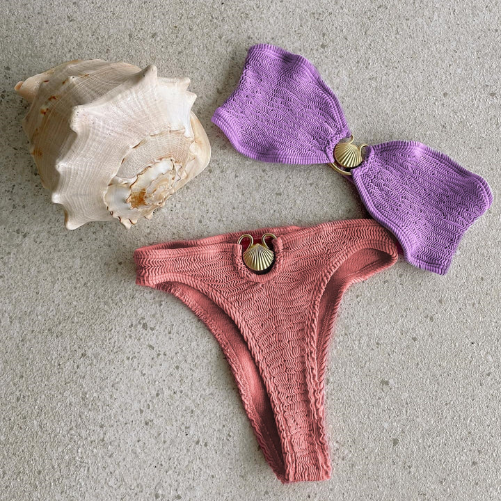 Bikini en matière côtelée