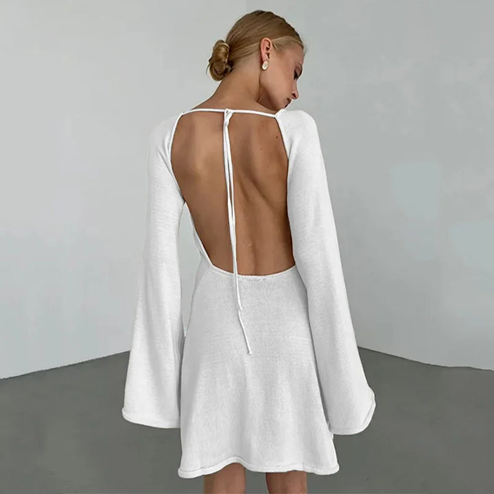 Robe en maille dos nu