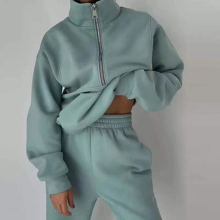 Ensemble jogging chaud à fermeture