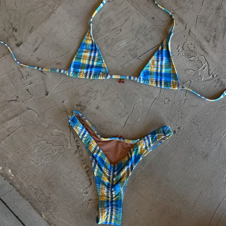 Bikini brésilien à carreaux