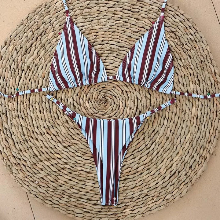 Bikini à rayures