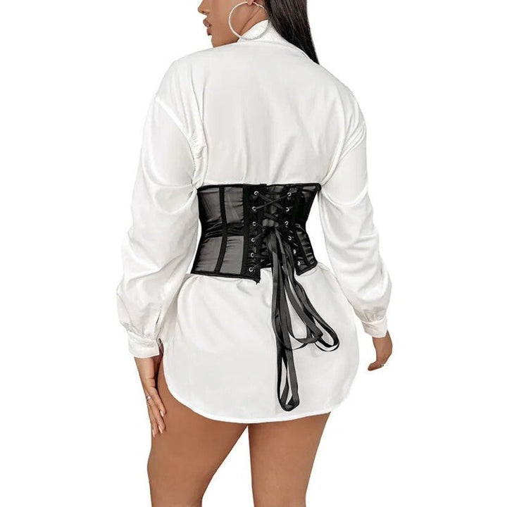 Corset en résille à fermeture éclair