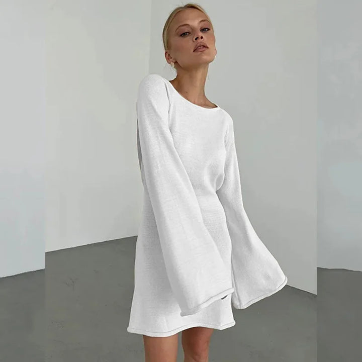 Robe en maille dos nu