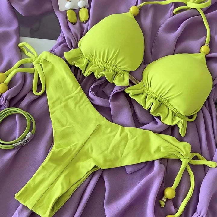Bikini à cordons décoratifs