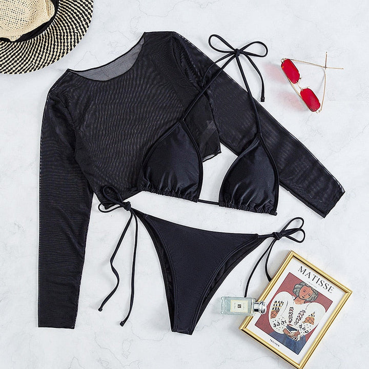 Bikini à top en résille