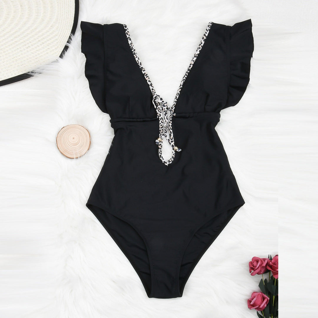 Maillot de bain une pièce à volant