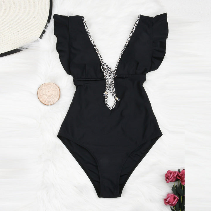 Maillot de bain une pièce à volant