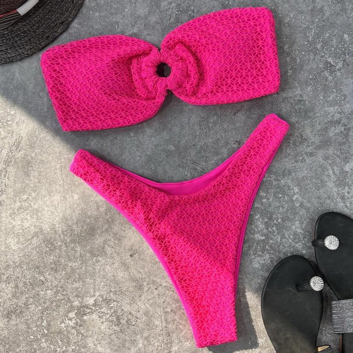 Maillot de bain 2 pièces sans bretelles