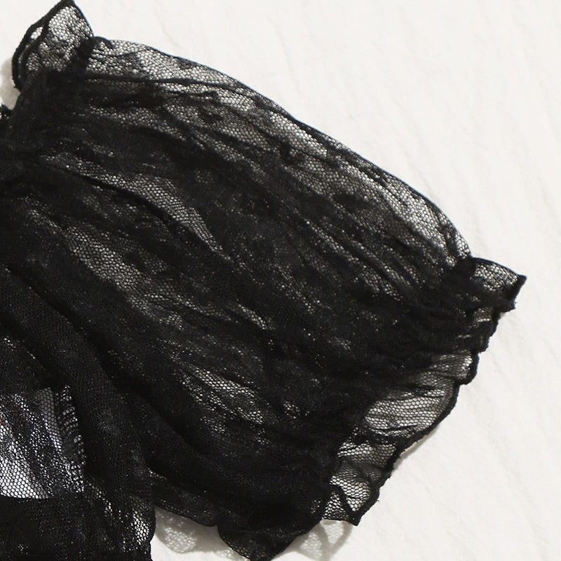 Ensemble de lingerie en dentelle à ruban décoratif