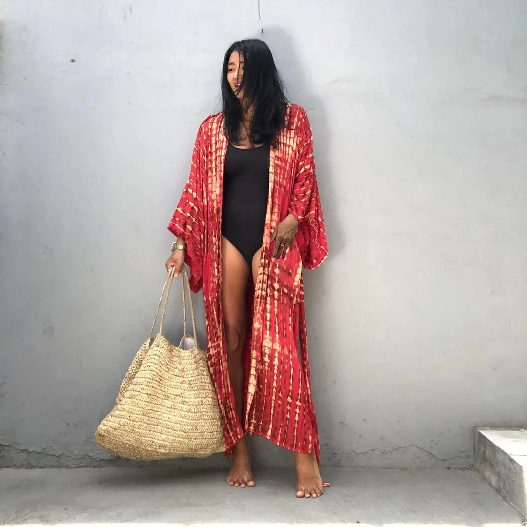 Kimono de plage tie-dye