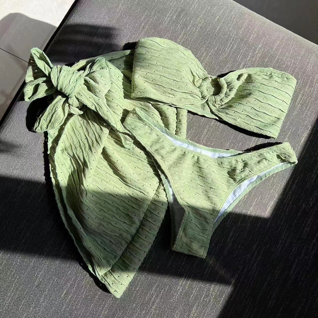 Ensemble de plage, maillot et jupe