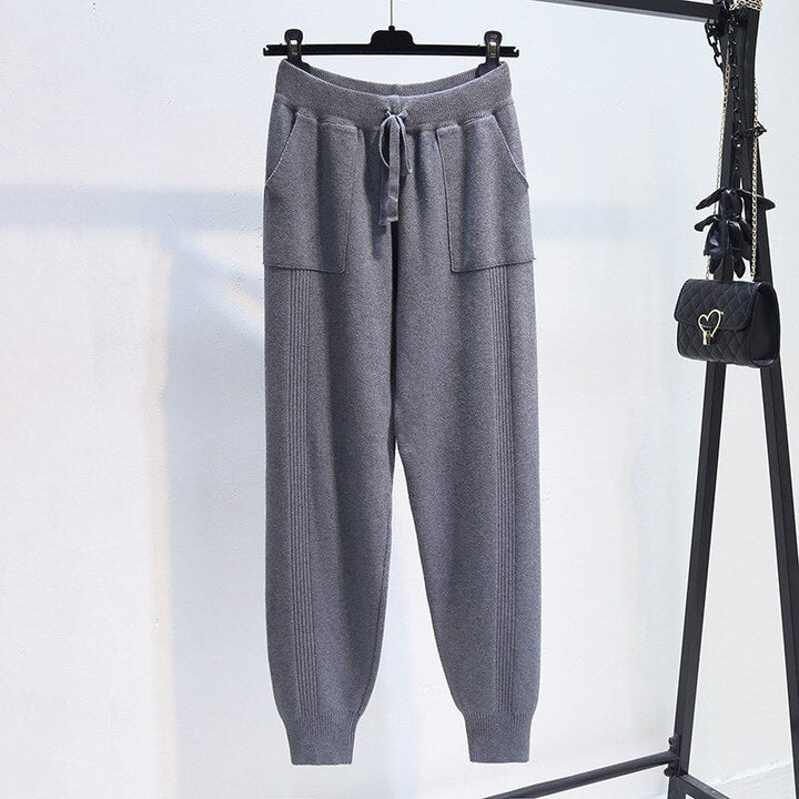 Pantalon ample en maille à bas resserré