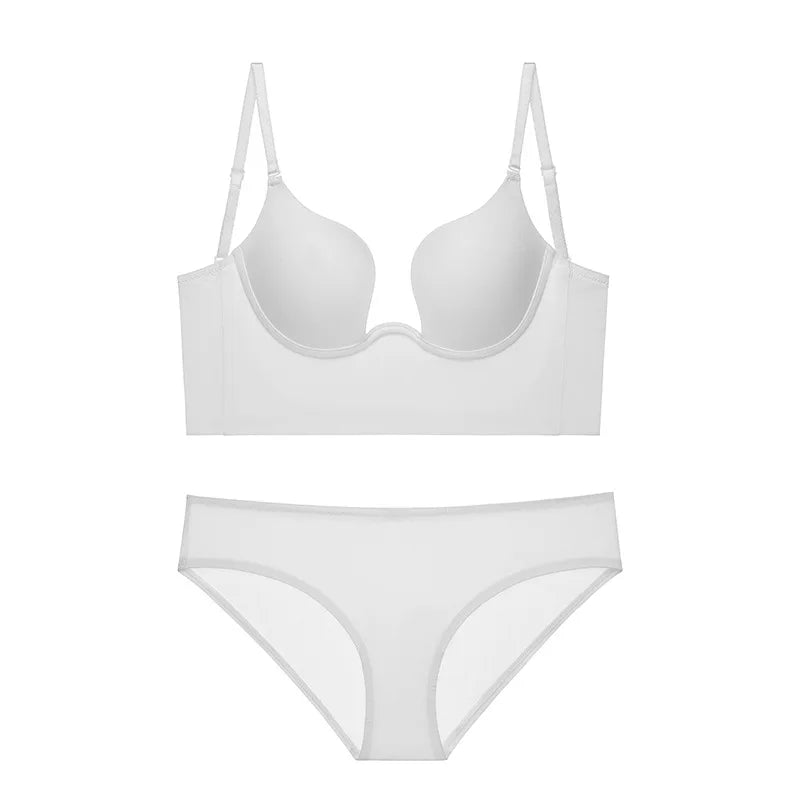 Ensemble de lingerie à demi-corset plongeant