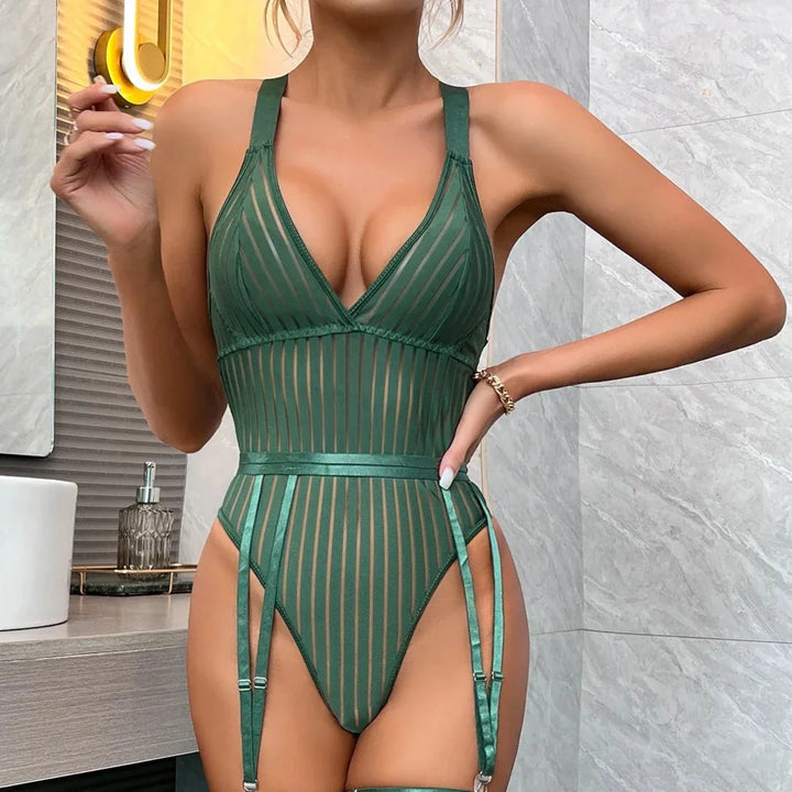 Body avec porte-jarretelles