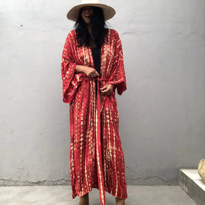 Kimono de plage tie-dye