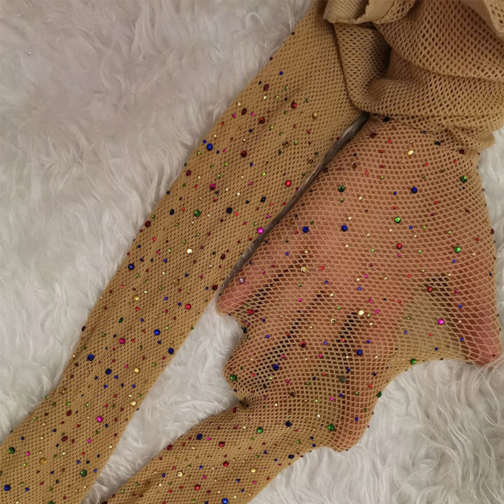 Collants résille à cristaux