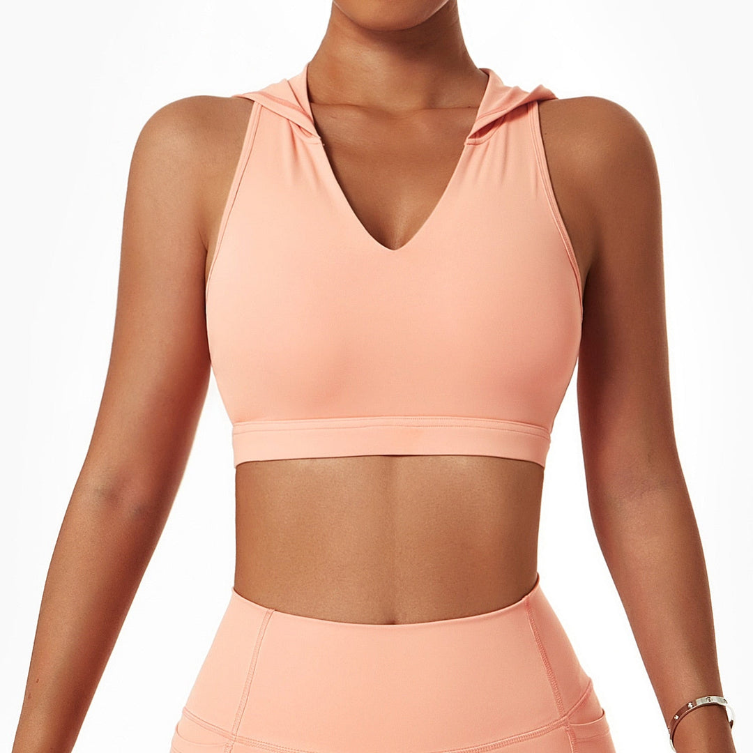 Top de sport à capuche