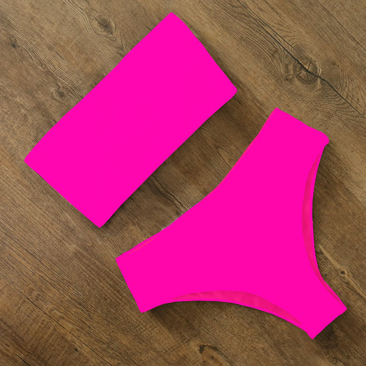 Maillot de bain 2 pièces sans bretelles