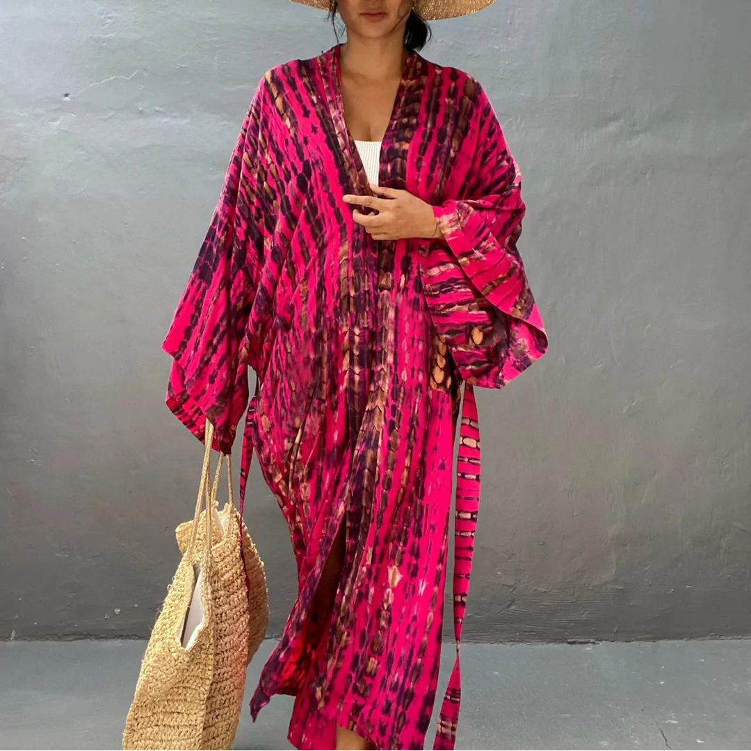 Kimono de plage tie-dye