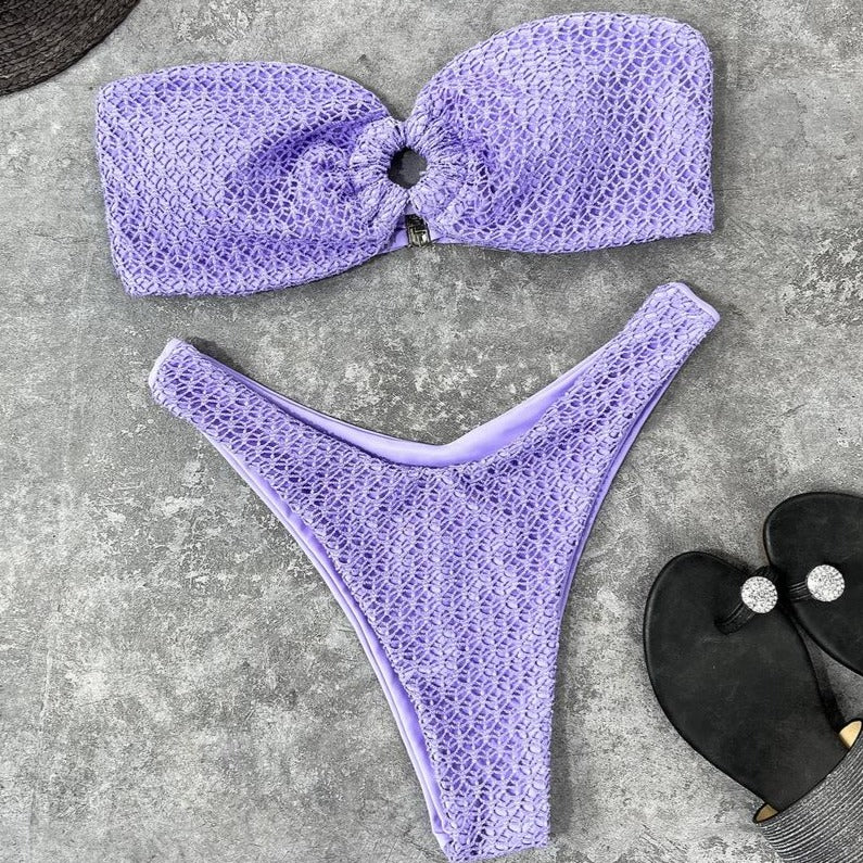 Maillot de bain 2 pièces sans bretelles