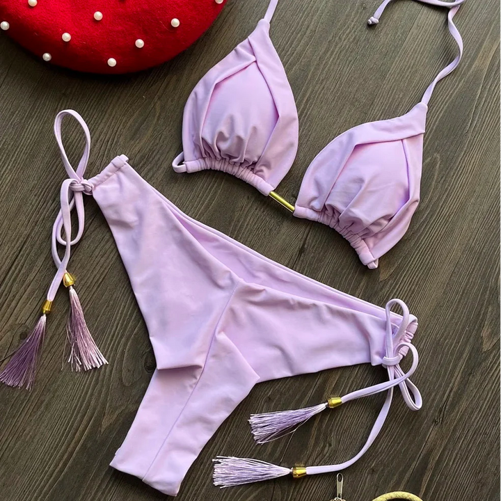 Bikini à cordons décoratifs