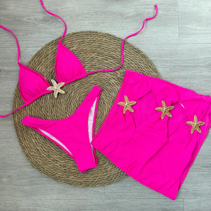 Ensemble de plage 3 pièces à motif d&