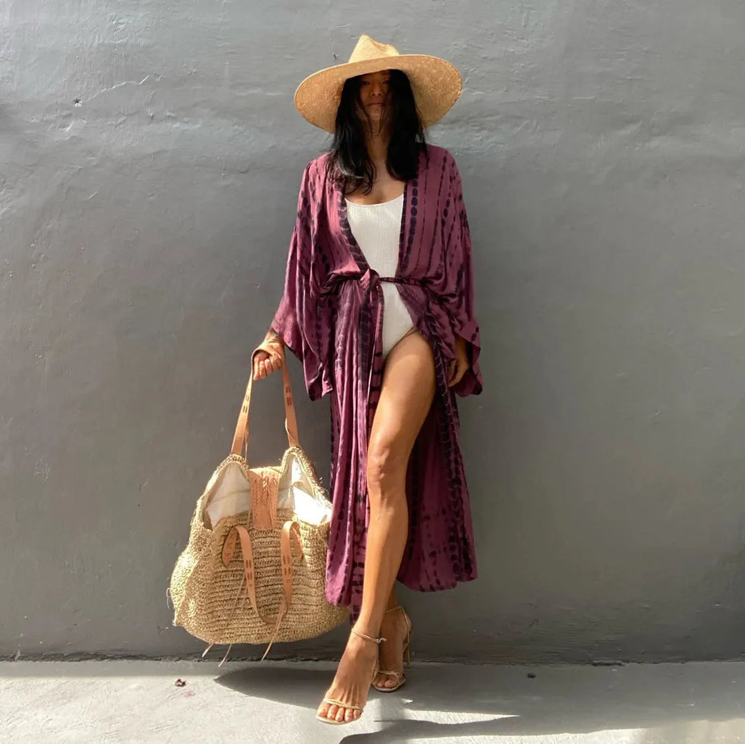 Kimono de plage tie-dye
