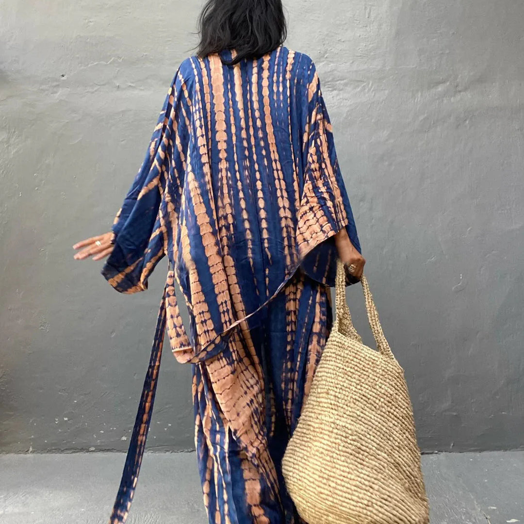 Kimono de plage tie-dye