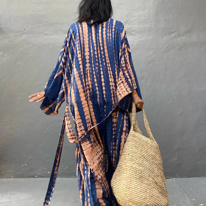 Kimono de plage tie-dye