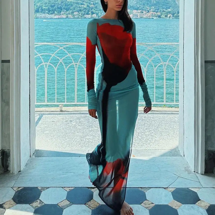 Longue robe de plage
