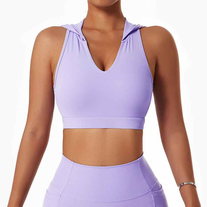 Top de sport à capuche