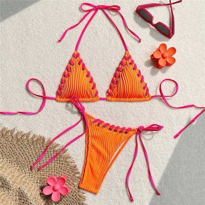 Maillot de bain 2 pièces style boho