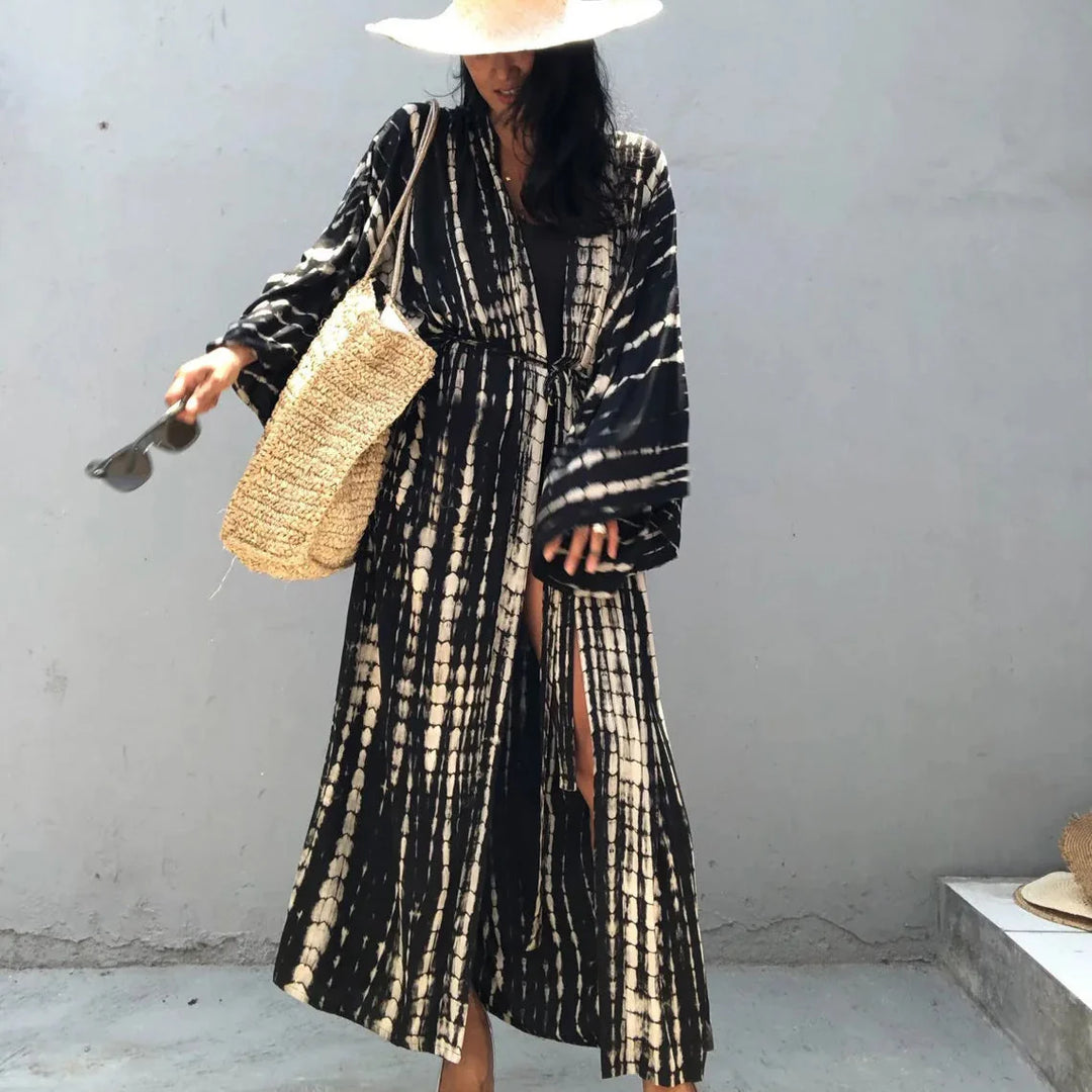 Kimono de plage tie-dye